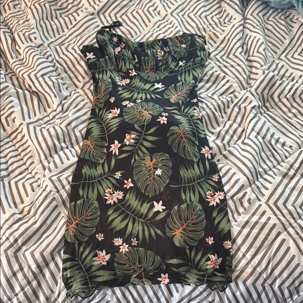 Floral Green Dress